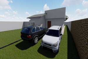 Garagem - Casa Simone Zolet em Foz do Iguaçu-PR - projeto arquitetônico, projeto BIM moderno