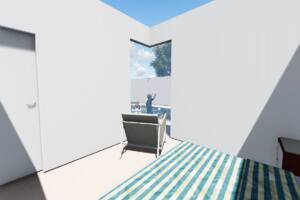 Suíte - Casa Simone Zolet em Foz do Iguaçu-PR - projeto arquitetônico, projeto BIM moderno