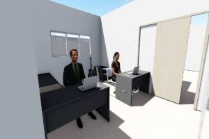 Escritório 2 - Casa Simone Zolet em Foz do Iguaçu-PR - projeto arquitetônico, projeto BIM moderno