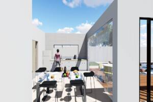 sala de estar - Casa Simone Zolet em Foz do Iguaçu-PR - projeto arquitetônico, projeto BIM moderno