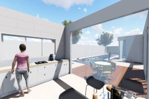 cozinha - Casa Simone Zolet em Foz do Iguaçu-PR - projeto arquitetônico, projeto BIM moderno